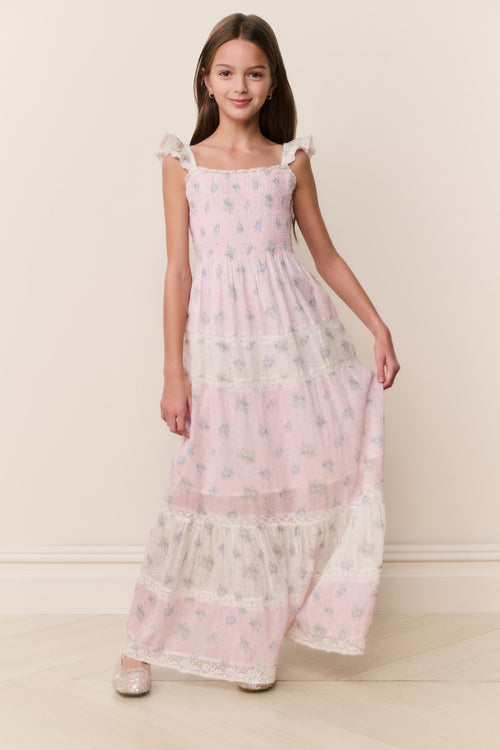 Tween Rhiannon Mixed Print Maxi Dress