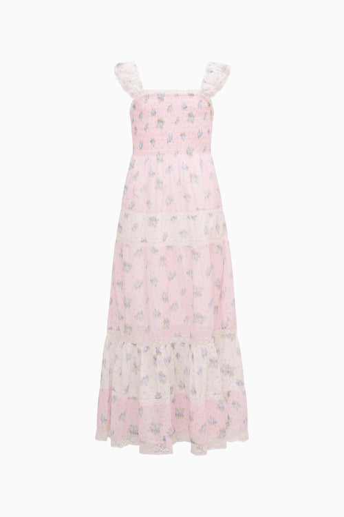 Little Girls Rhiannon Mixed Print Maxi Dress