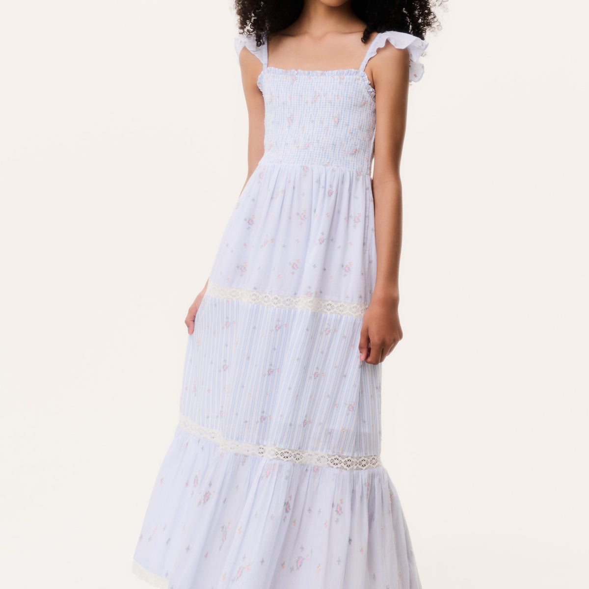 Tween Rhiannon Striped Floral Dress