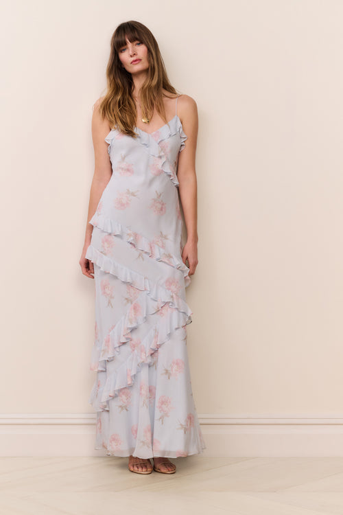 Rialto Floral Chiffon Maxi Dress