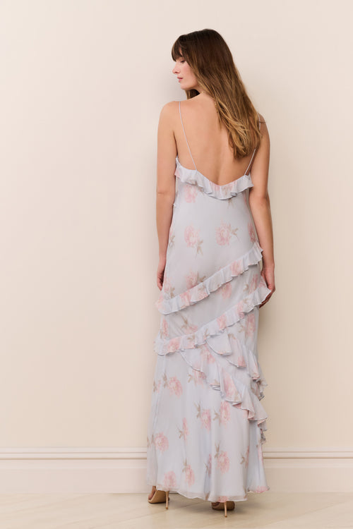 Rialto Floral Chiffon Maxi Dress