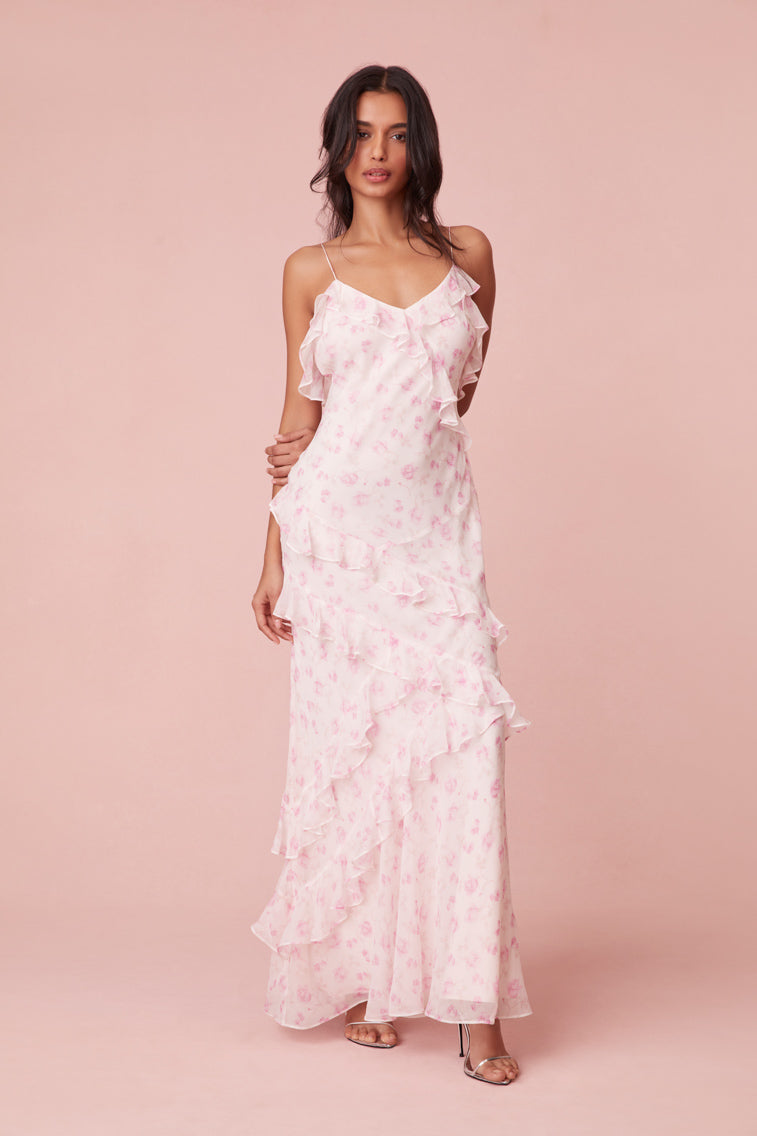 Rialto Silk Floral Maxi Dress