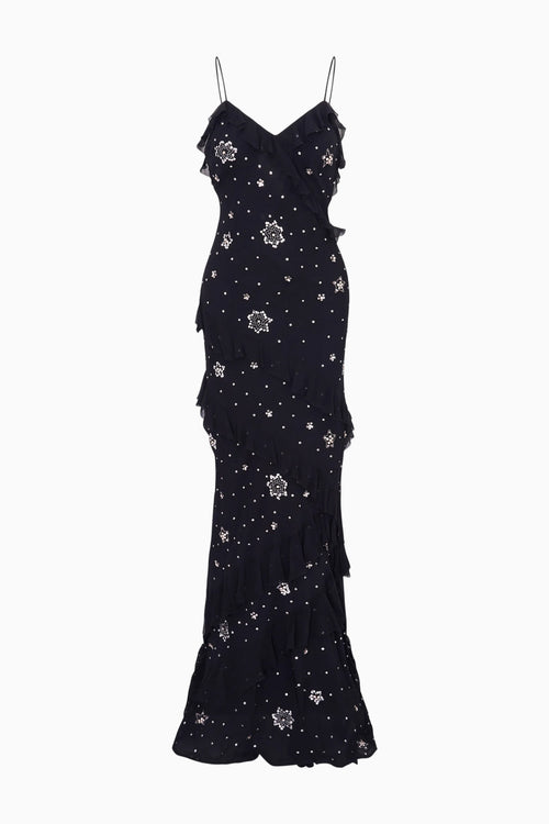 Rialto Crystal Star Embellished Maxi Dress