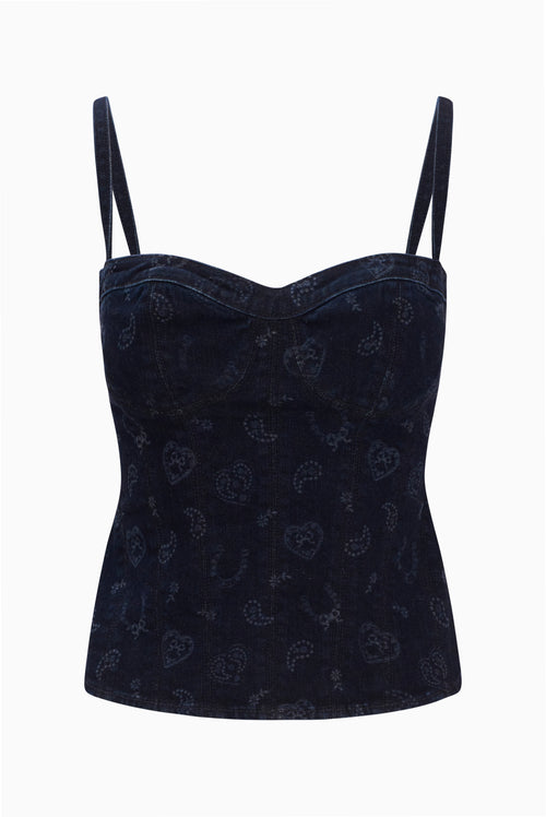 Wrangler x LoveShackFancy Denim Bustier