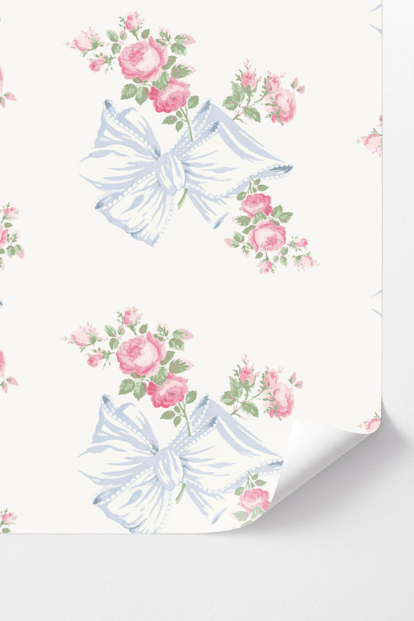 Rosa Beaux Pastel Blue Peel + Stick Wallpaper main image 1