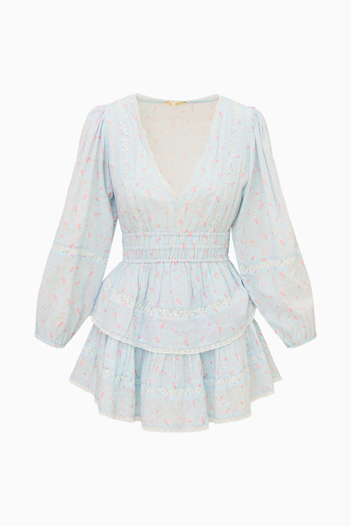 Rosamina Cotton Long Sleeve Mini Dress