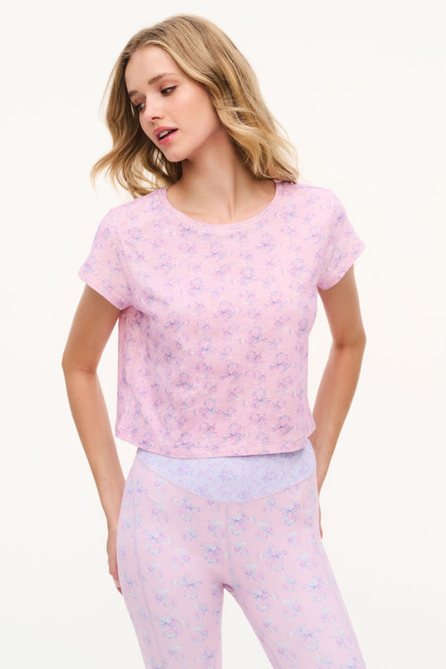 Rubin Iced Mauve Cropped Tee