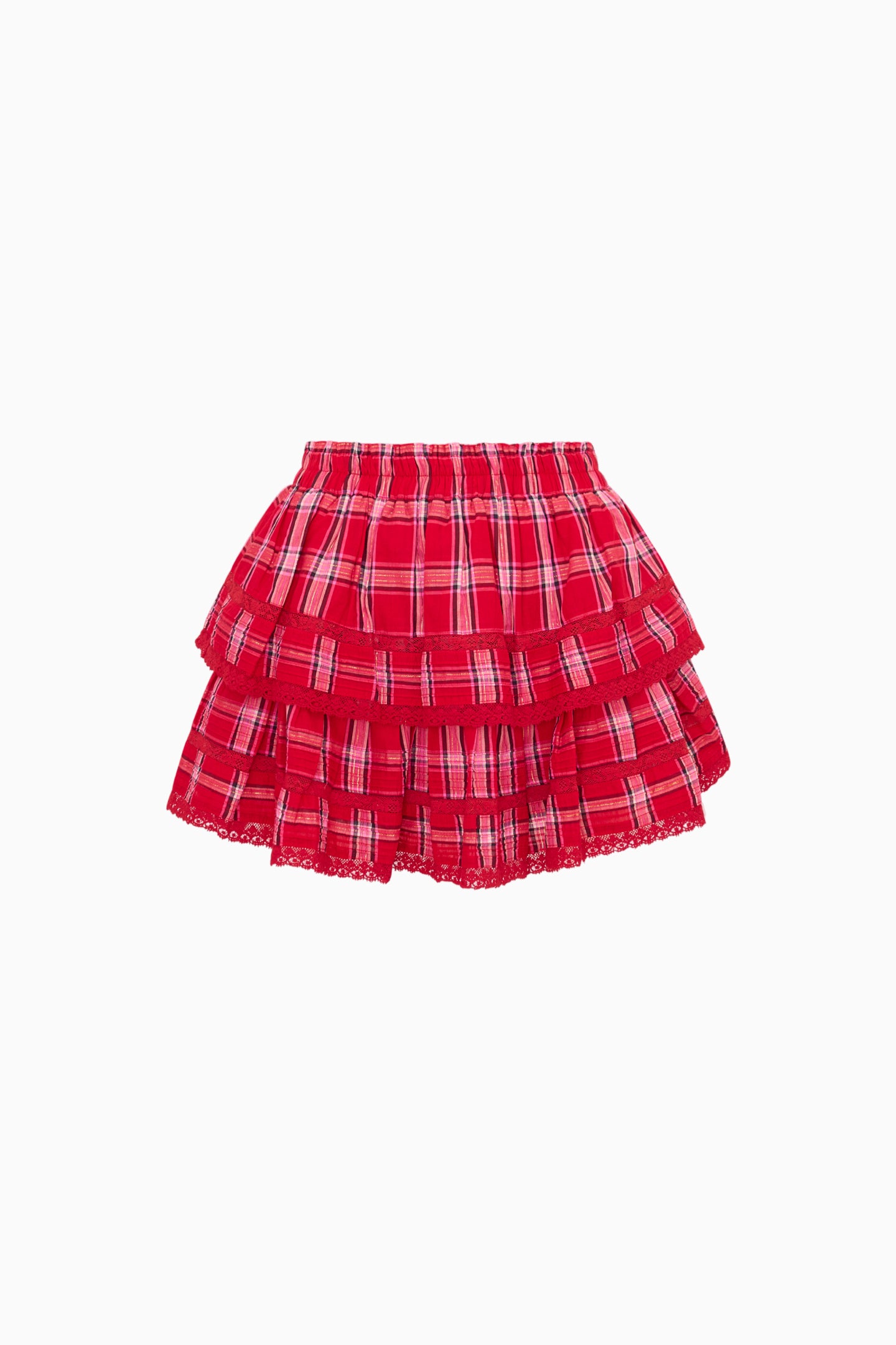 Ruffle Mini Tartan Skirt | LoveShackFancy.com