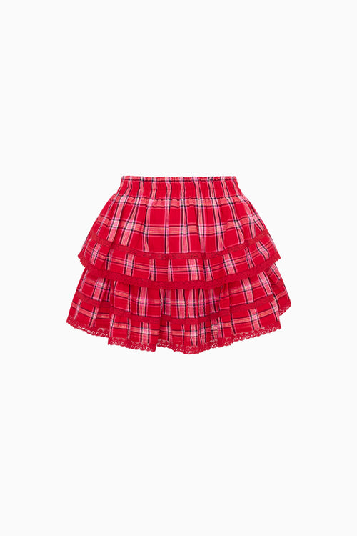 Ruffle Mini Tartan Skirt