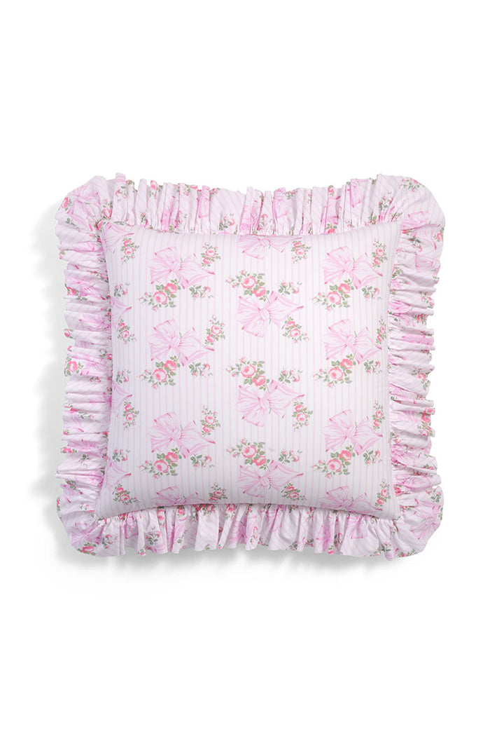 Blue Baby Ruffle Throw Pillow- Designer Luxury Home | LoveShackFancy
