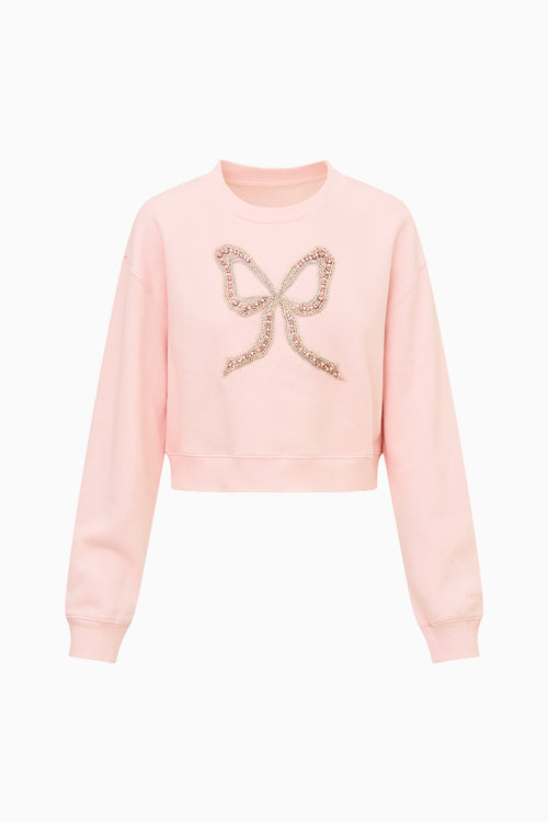 Rylan Embellished Bow Fleece Pullover
