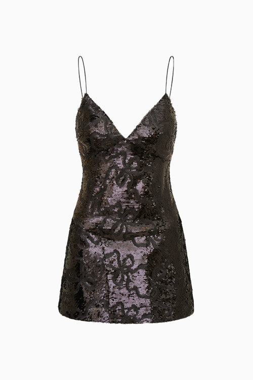 Sabeline Sequin Winding Bow Mini Dress