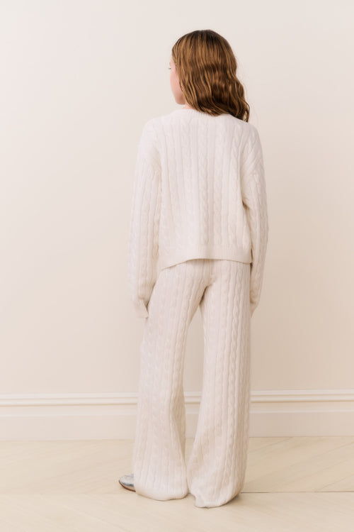 Tween Sallie Cable Knit Pullover