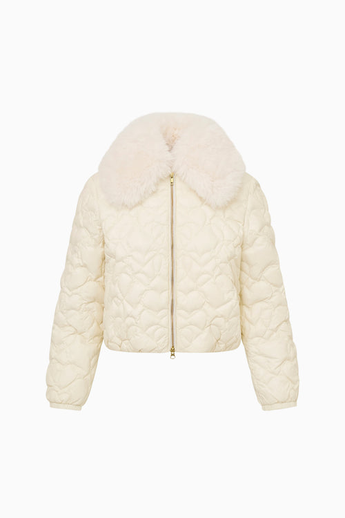 Sandria Heart-Quilted Puffer Jacket