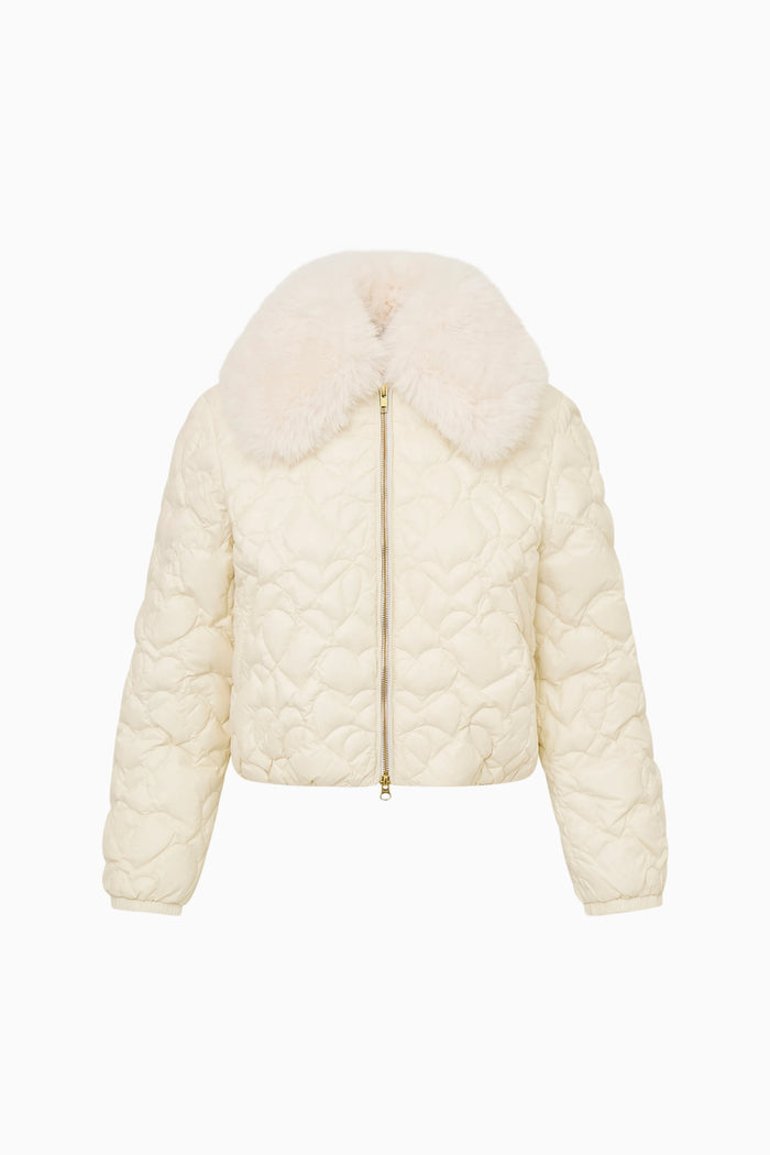 Sandria Heart-Quilted Puffer Jacket