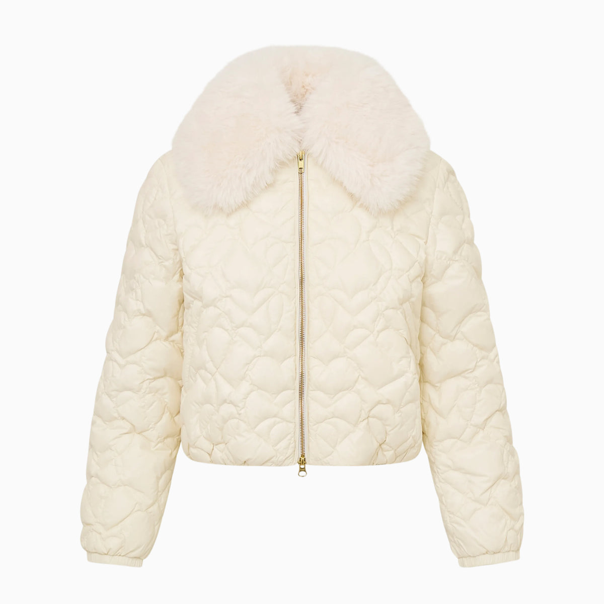 Sandria Heart-Quilted Puffer Jacket