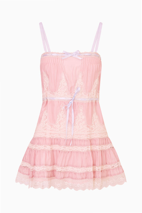 Saphirae Silk Habotai Mini Dress