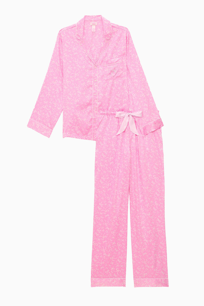 PINK x LoveShackFancy Satin PJ Set