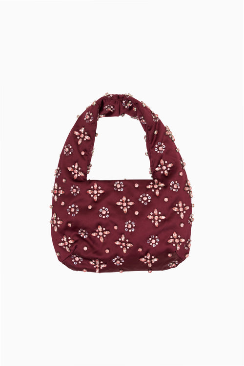 Serina Satin Rhinestone Mini Purse
