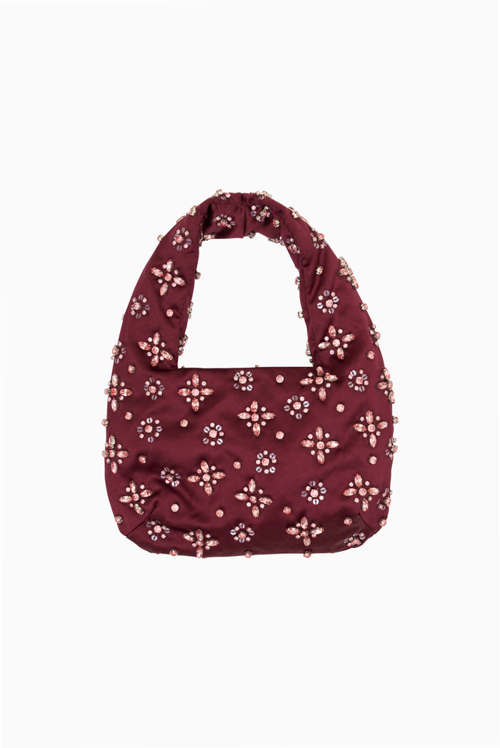 Serina Satin Rhinestone Mini Purse