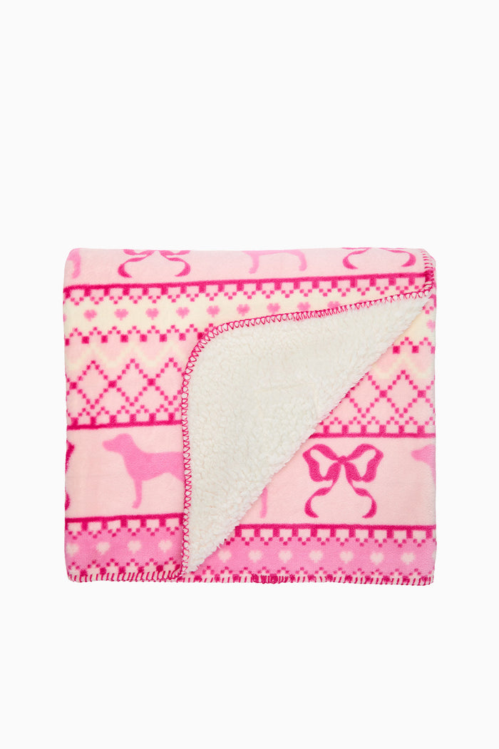 PINK x LoveShackFancy Sherpa Blanket