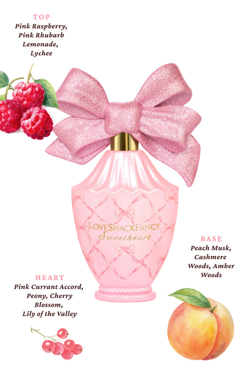Sweetheart Eau de Parfum Travel Spray with Pink Raspberry and Peach Musk