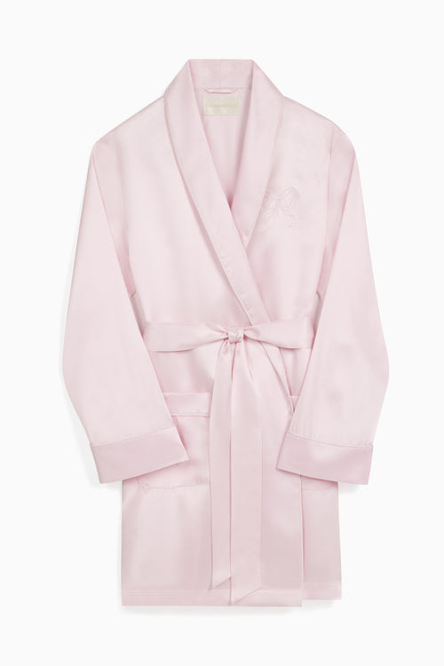 Pink robe on a white background