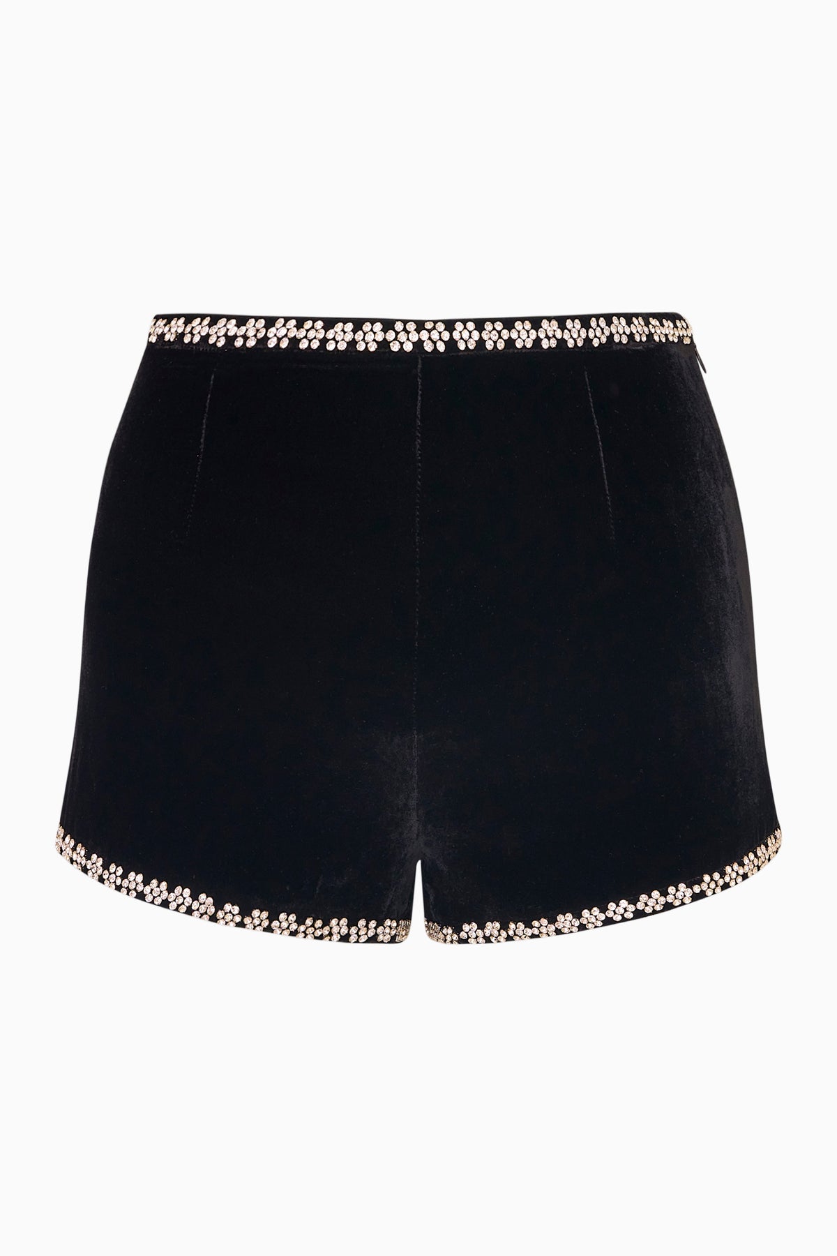 Sivelle Crystal Velvet Mini Shorts