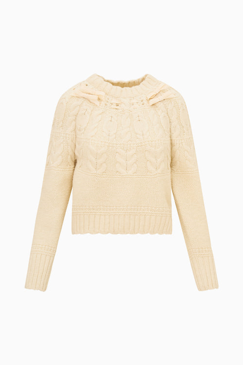 Sloanna Knit Cotton Ribbon Pullover