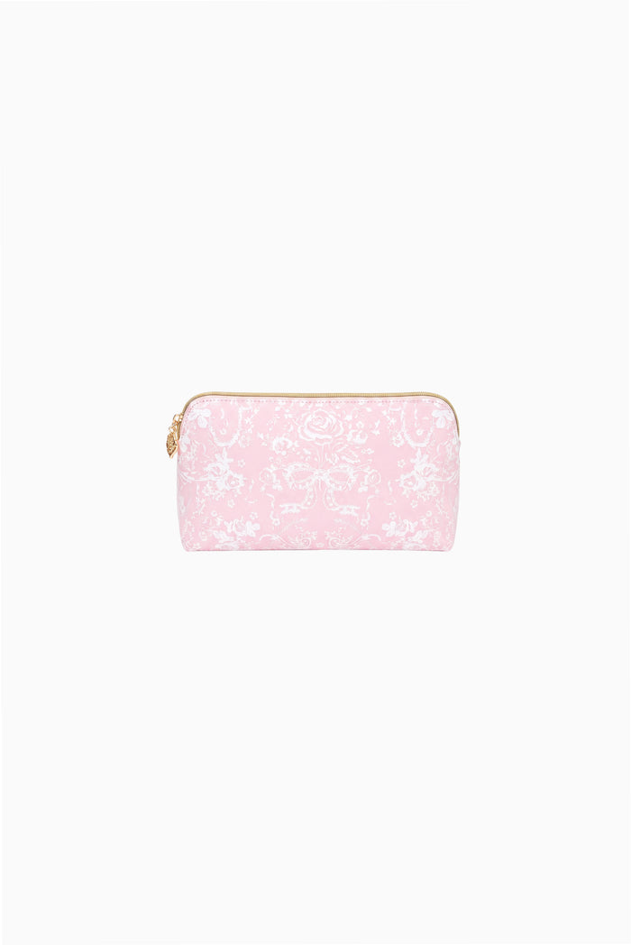 Toile Print Small Travel Pouch - Customized