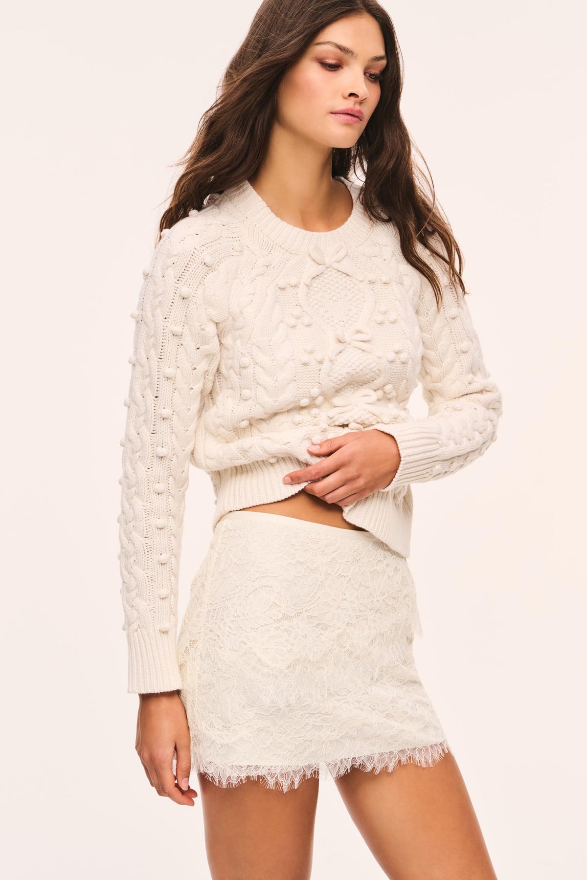 Solennea Lace Mini Skirt