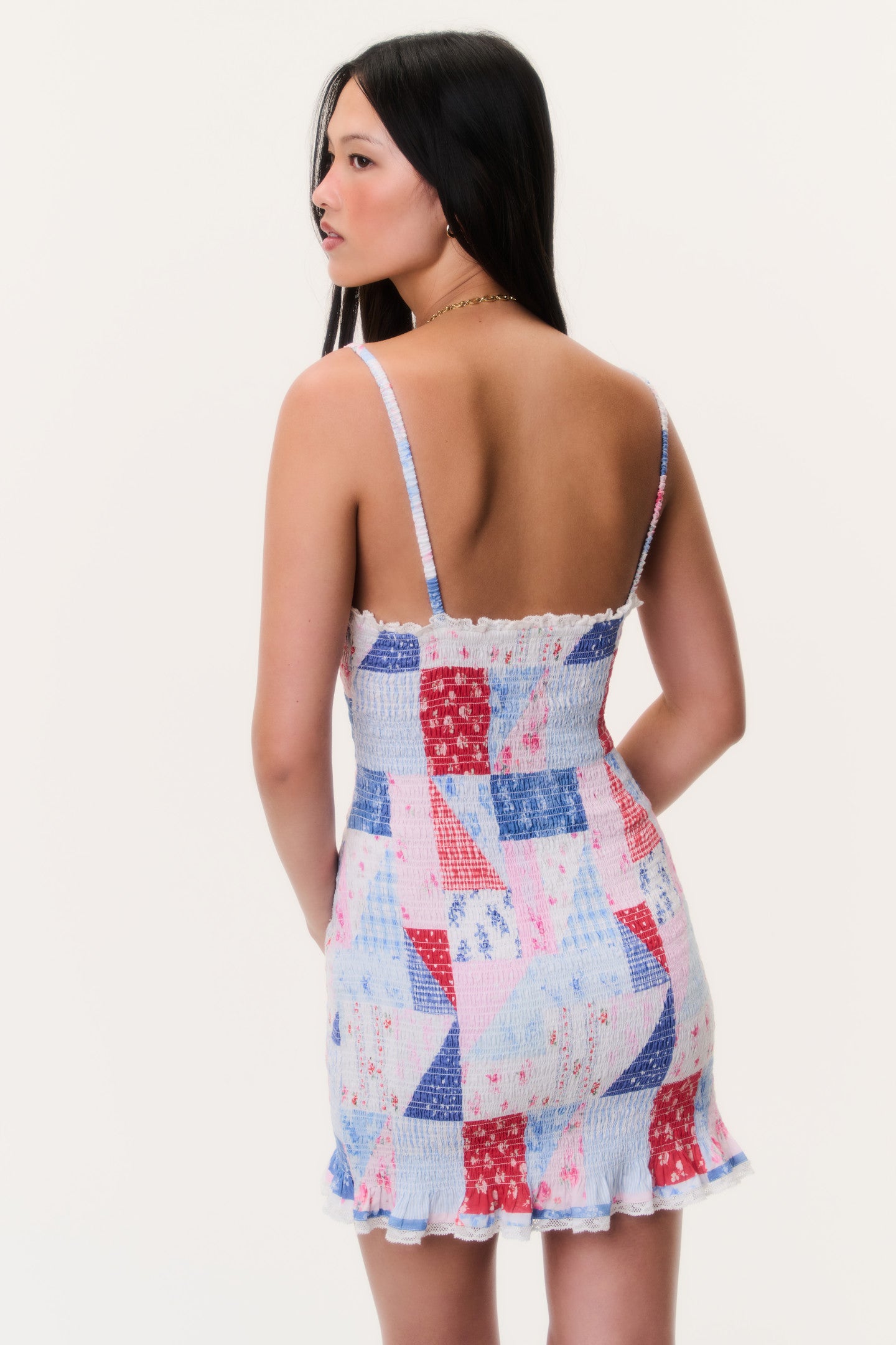 LoveShackFancy Solier Dress in Blueberry Sundae