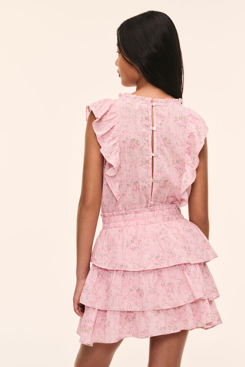 Tween Winding Floral Decker Dress