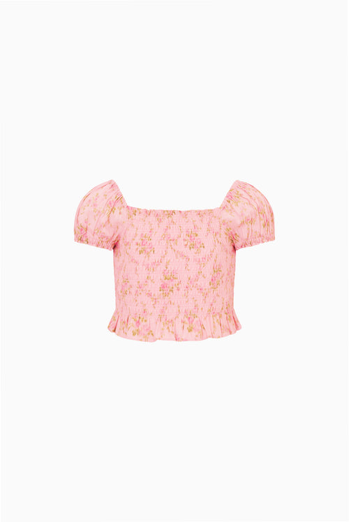 Little Girls Winding Floral Fabielle Top