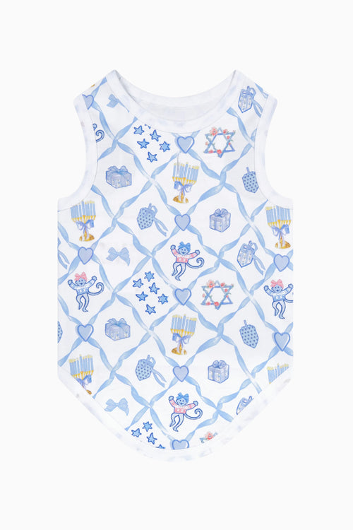 LoveShackFancy x Roller Rabbit Starry Nights Lattice Dog Pajamas