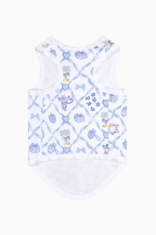 LoveShackFancy x Roller Rabbit Starry Nights Lattice Dog Pajamas