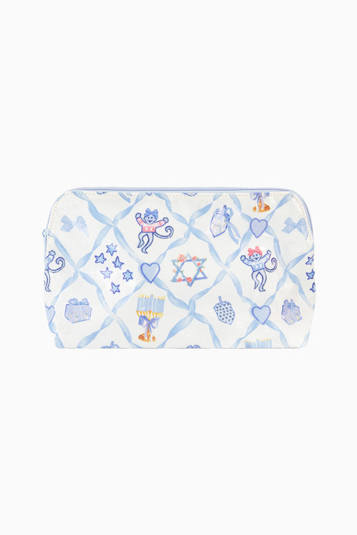 LoveShackFancy x Roller Rabbit Starry Night Lattice Large Makeup Bag