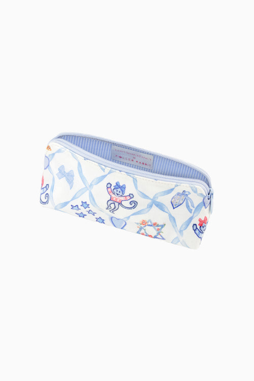 LoveShackFancy x Roller Rabbit Starry Nights Lattice Small Makeup Bag