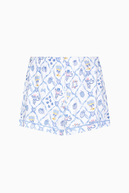 LoveShackFancy x Roller Rabbit Starry Nights Lattice Polo Pajamas