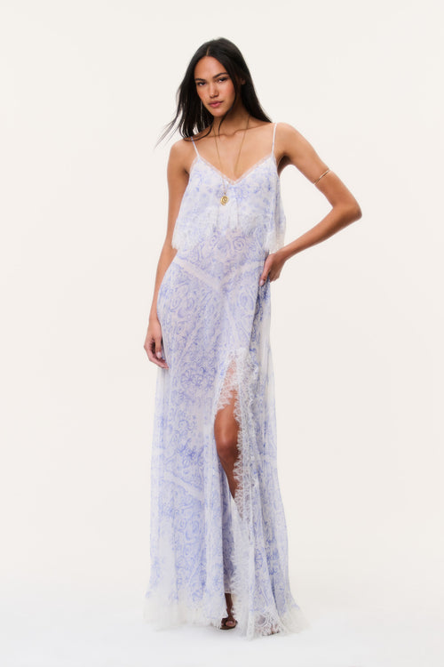 Stelline Sheer Silk Maxi Dress