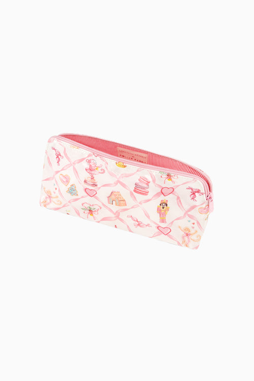 LoveShackFancy x Roller Rabbit Sugarplum Lattice Large Makeup Bag