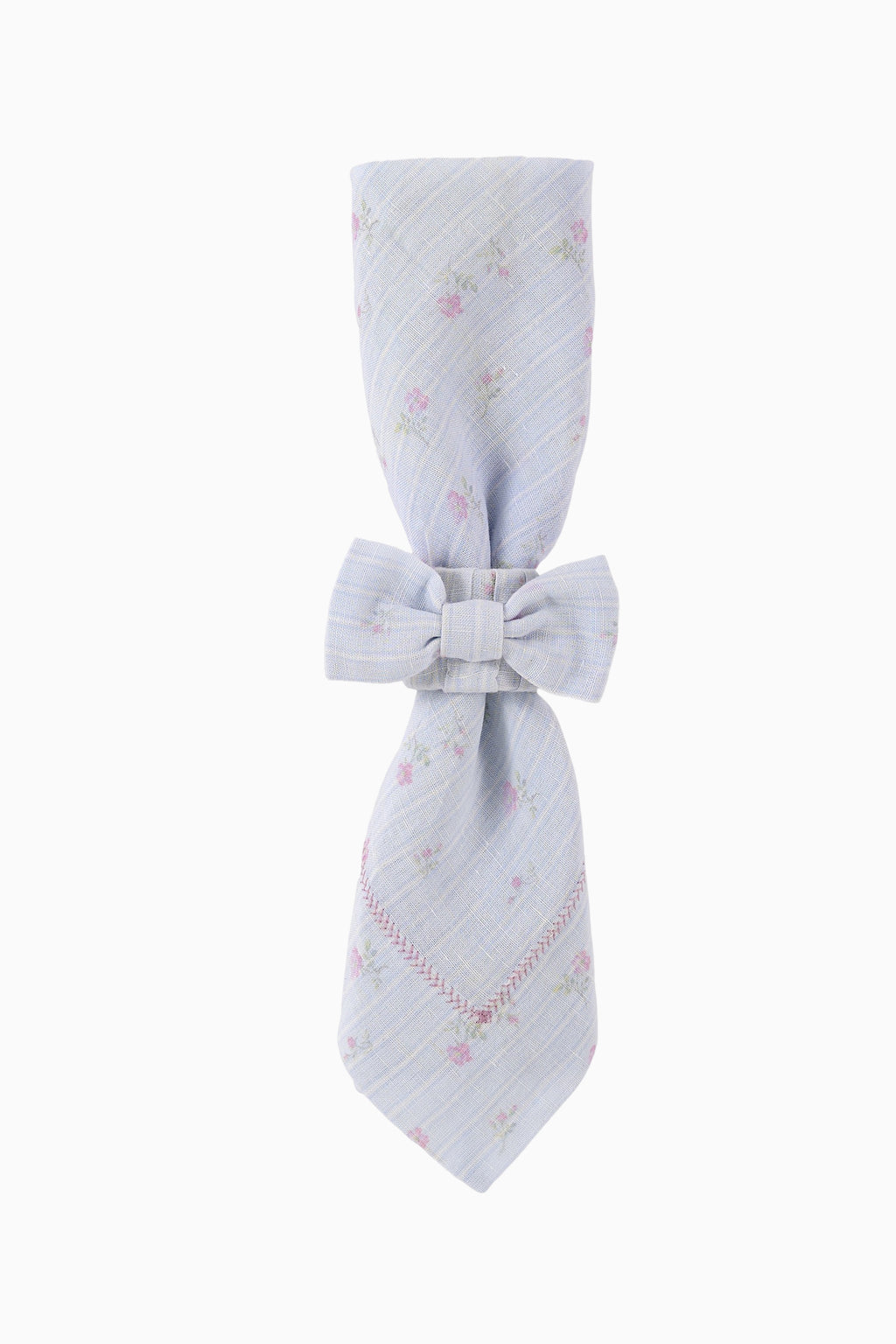 Yarn Dye Printed Bow Napkin Rings Set 4