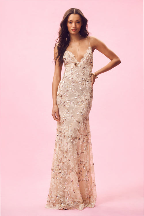 Innes Sequin Lace Gown