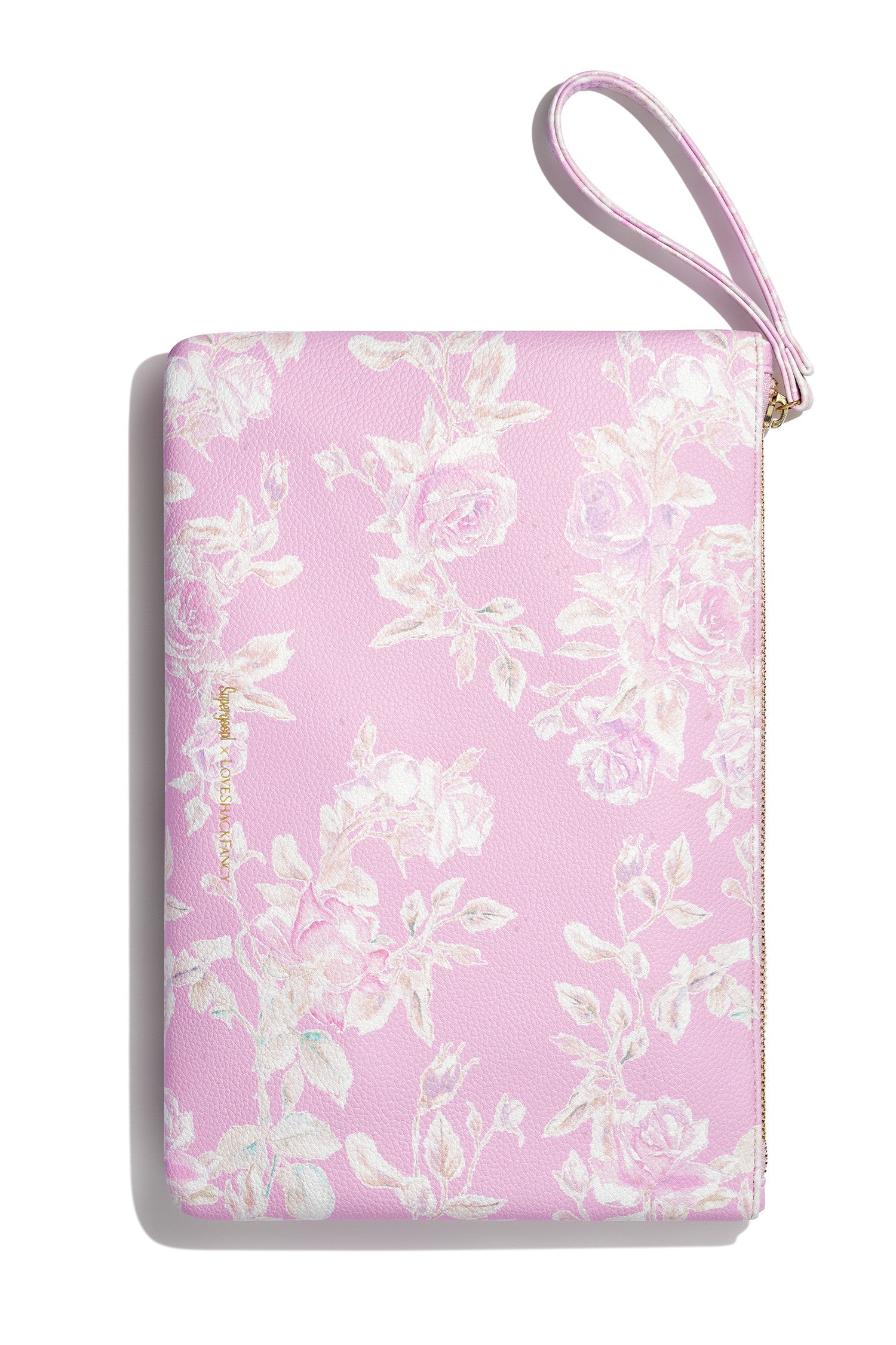LSF floral leather pouch