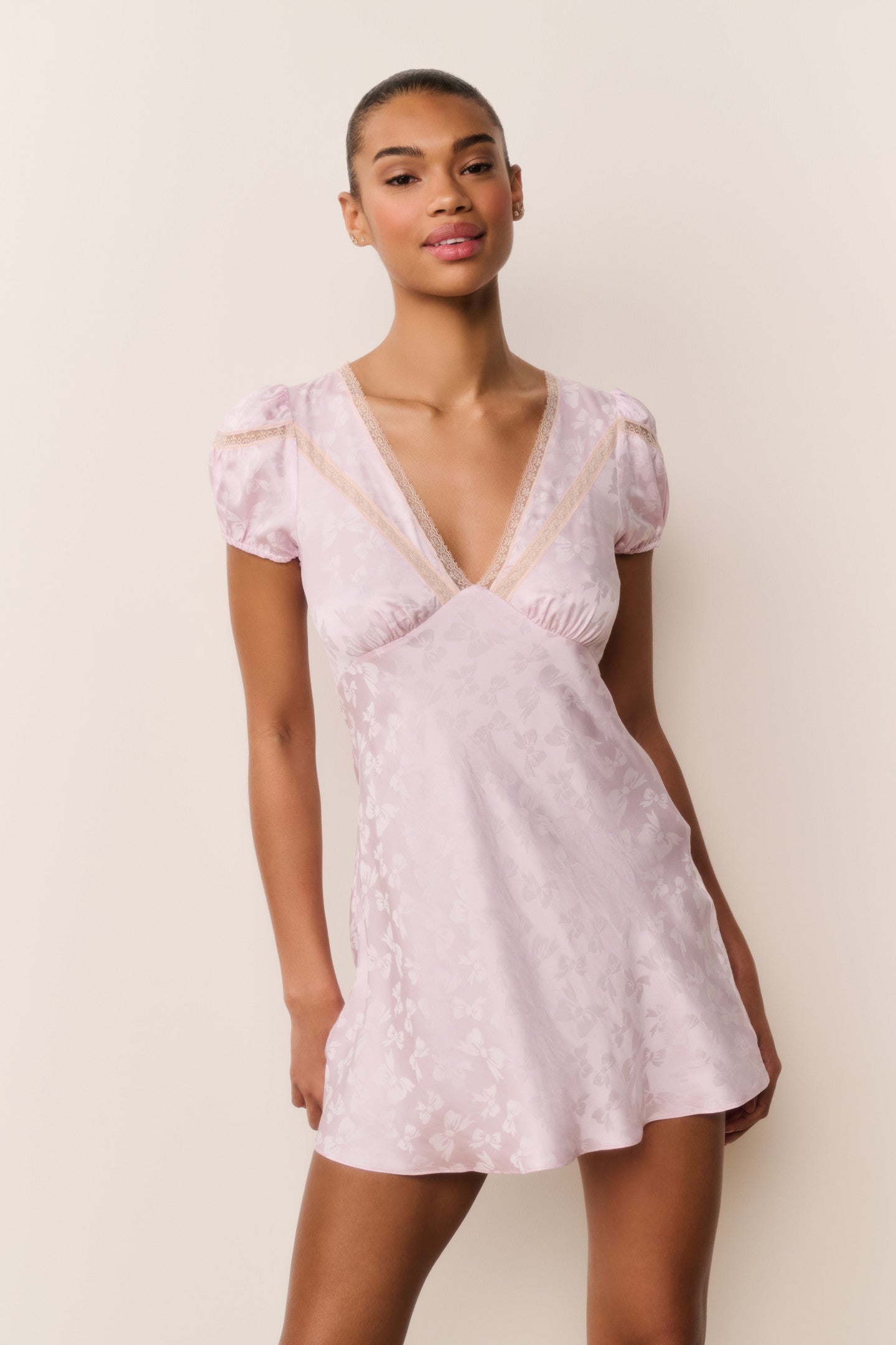 LoveShackFancy Sylara Silk-Blend Mini Dress - Orchid Ice LoveShackFancy Sylara Silk-Blend Mini Dress - Orchid Ice
