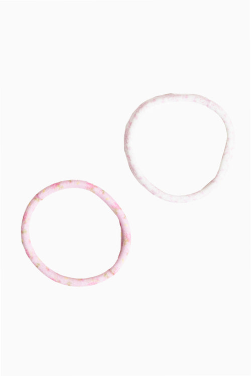 Goody x Love Shack Fancy Seamless Elastics - 10ct - Ikat Rose & Coquette Bow