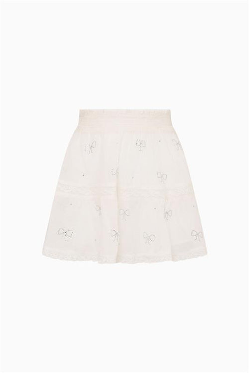 Tween Silano Crystal Bow Cotton Skirt