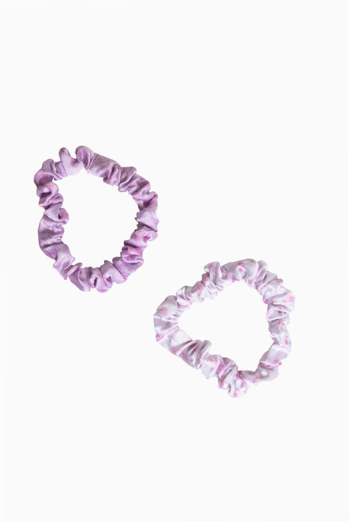 Goody x Love Shack Fancy Satin Scrunchies - 5ct - Happy Thoughts & Ribbon Rosa
