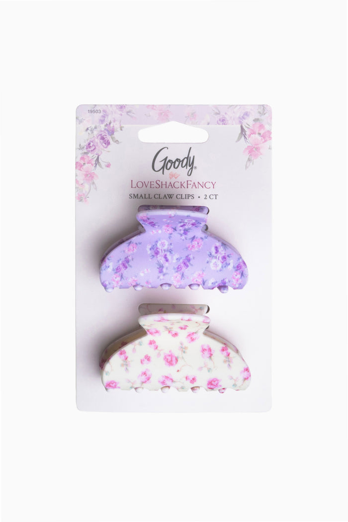 Goody x Love Shack Fancy Small Claw Clip - 2ct - Happy Thoughts and Ribbon Rosa