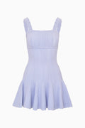 Light blue dress on a white background